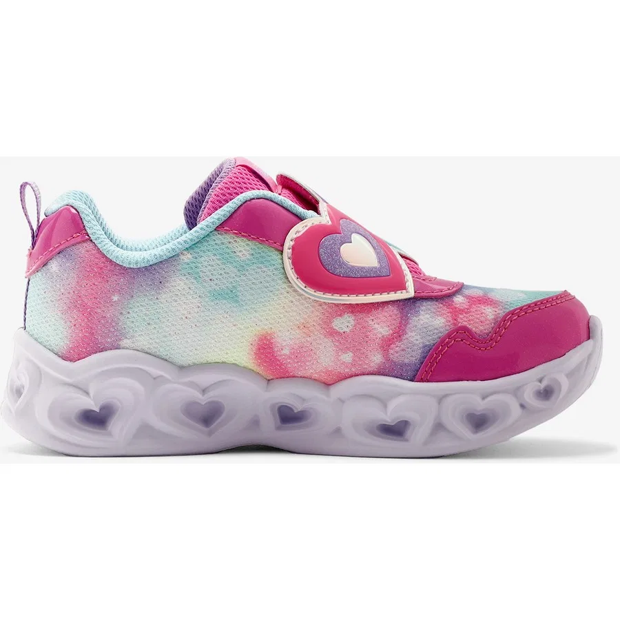Кроссовки детские с подсветкой Heart Lights Lovin Reflection Skechers, Розовый — фото 3
