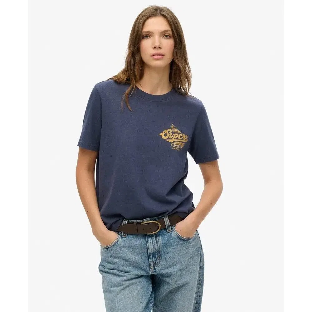 Женская футболка Athletic Superdry, Blau
