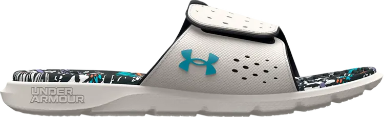 Сандалии Under Armour Wmns Ignite 7 Graphic Footbed Slide Grey Mist Floral, серый