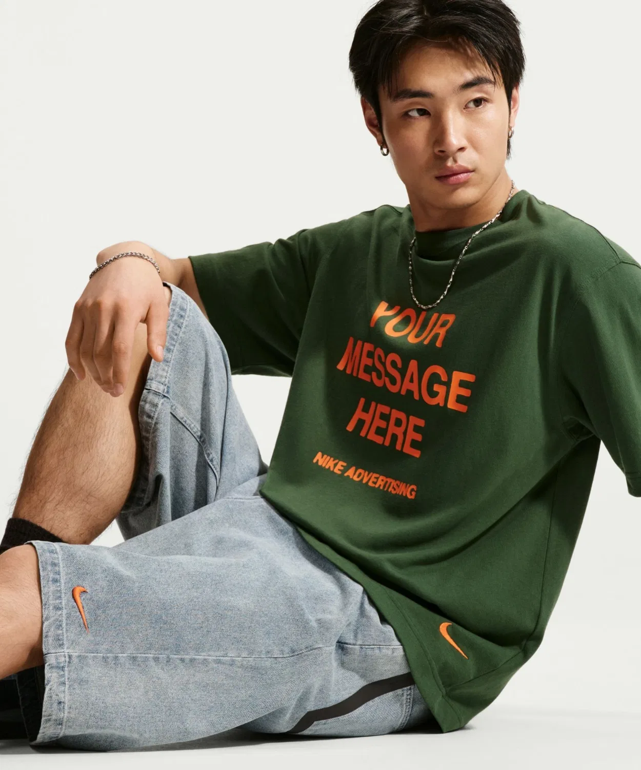 Мужские джинсовые шорты Nike Your Message Here, Indigo — фото 3