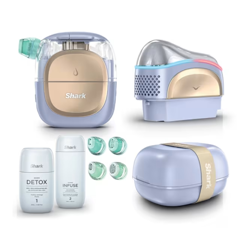 Пилинг Shark — Аппарат для гидропилинга FacialPro Glow with DePuffi Hot & Cold Therapy, фиолетовый — фото 2