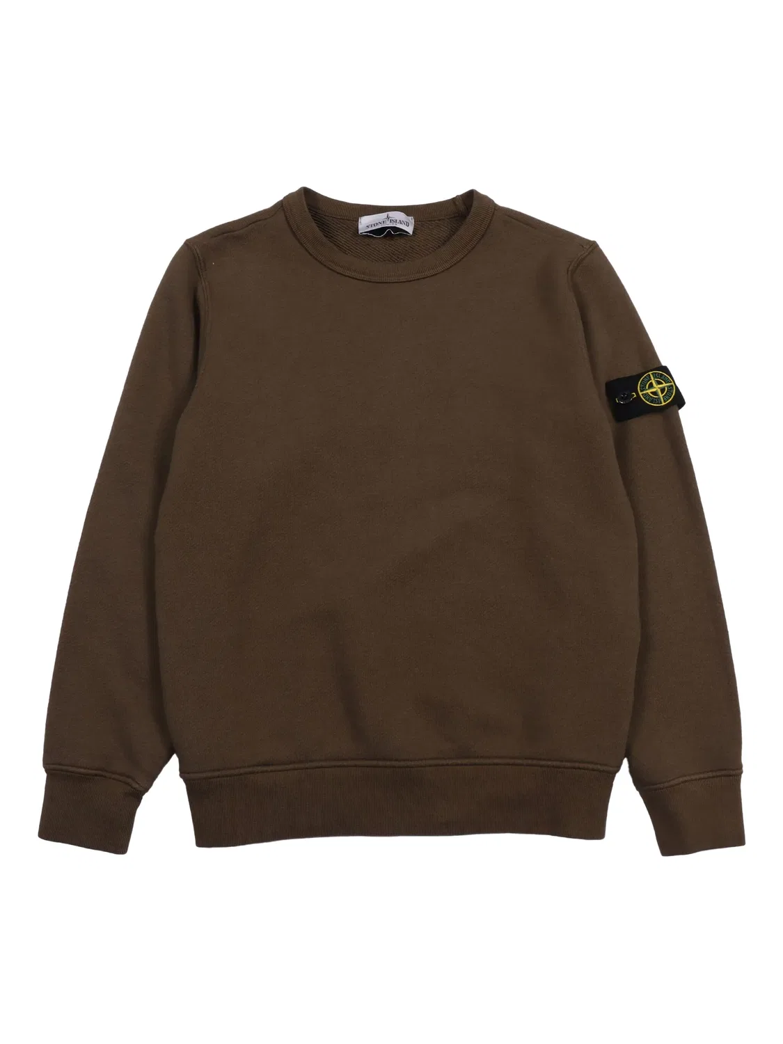 Свитшот с компасом для мальчиков Stone Island, коричневый