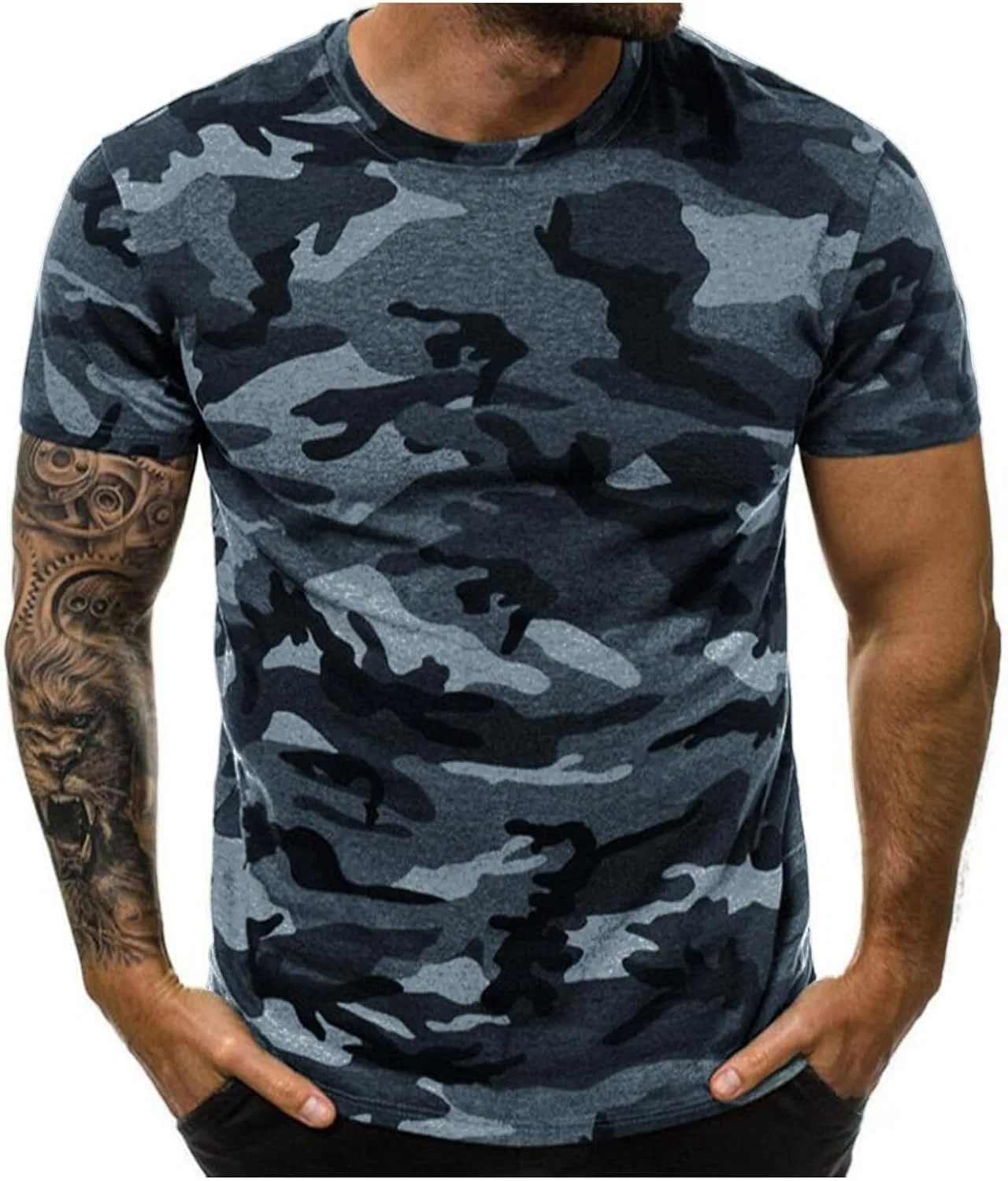 Мужская футболка с камуфляжным принтом Work Shirts, Dark Gray