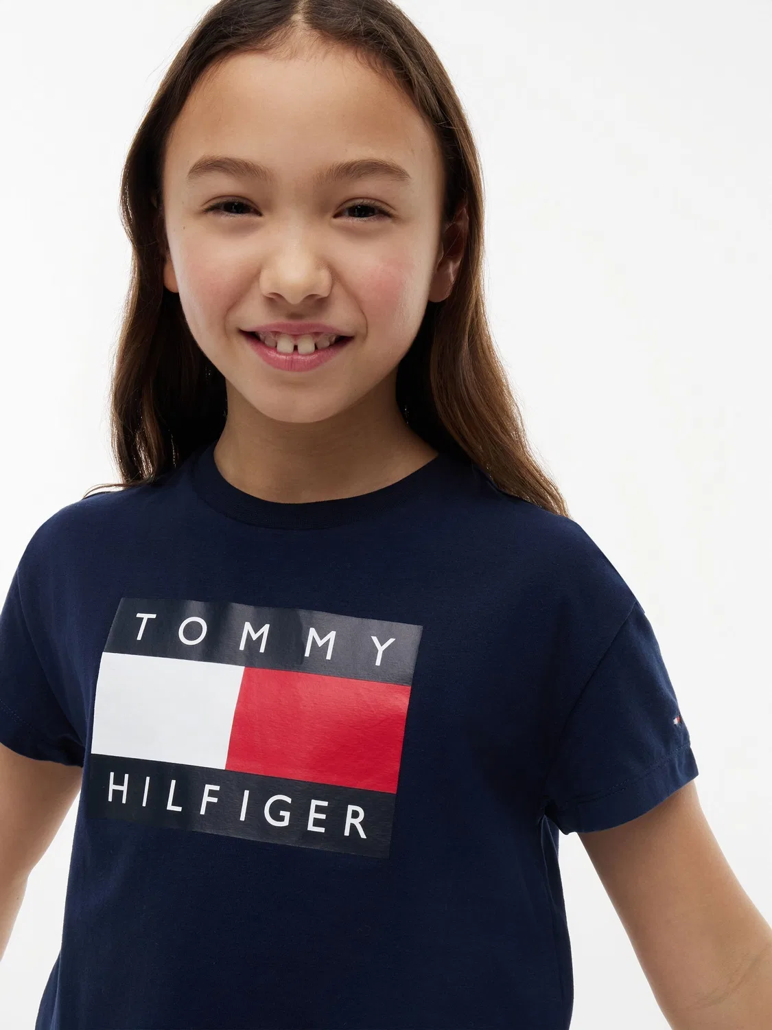Футболка с флагом Tommy Hilfiger, синяя — фото 4
