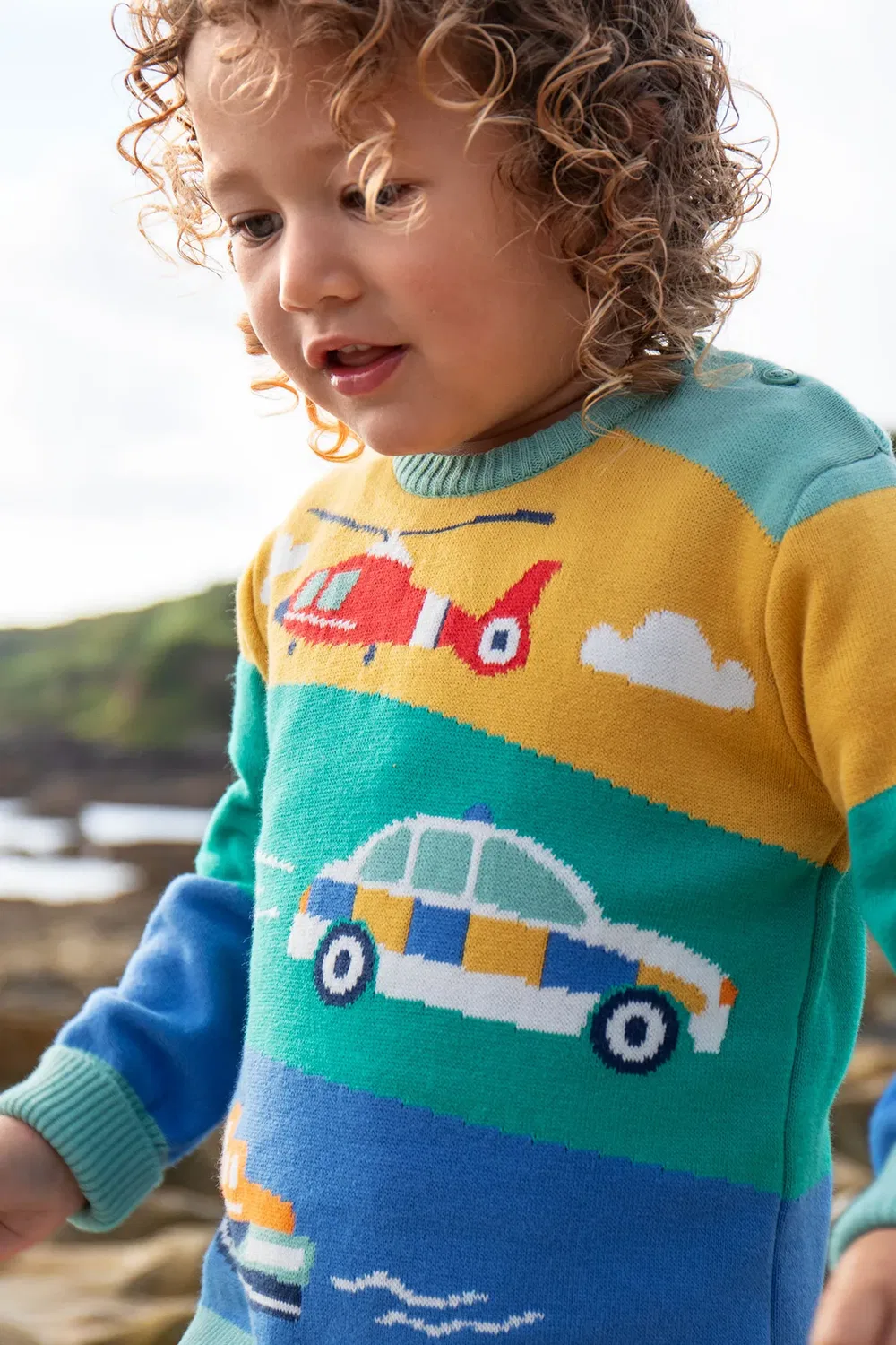 Детский вязаный джемпер Elwood Frugi, Multi — фото 2