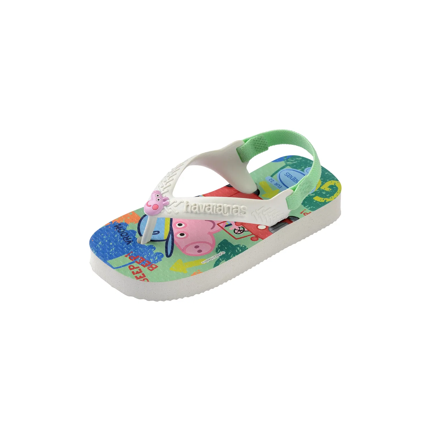 Шлепанцы детские с резинкой Baby Peppa Pig Havaianas, белый — фото 3