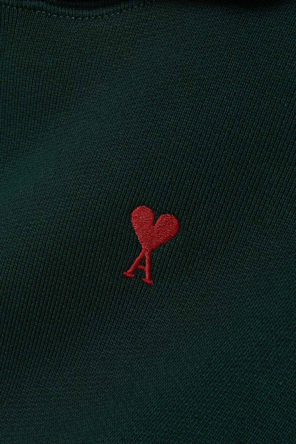 Худи хлопковое Ami de Coeur AMI, зеленый — фото 4