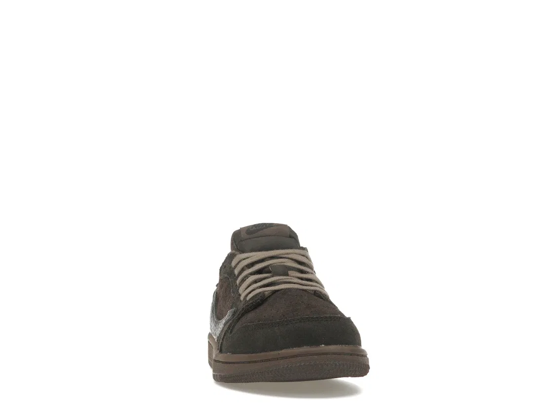 Детские кроссовки Lifestyle с принтом Jordan 1 Retro Low OG SP Travis Scott Velvet Brown, Dark Mocha/Black/Velvet Brown — фото 2