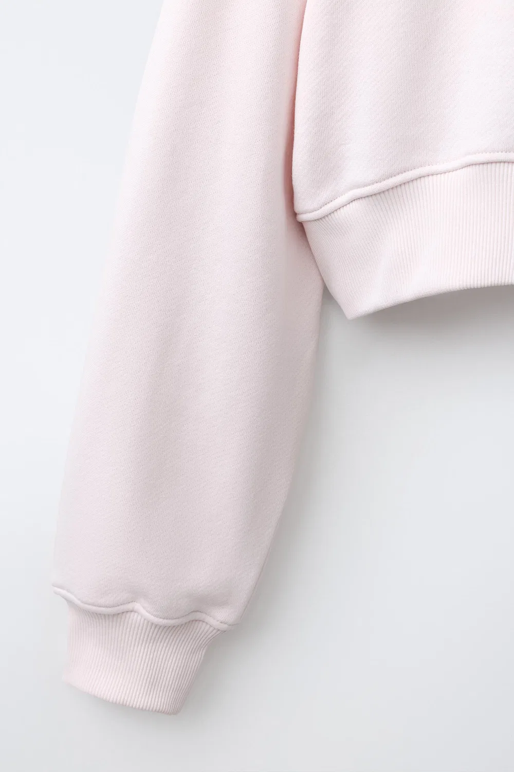 Укороченная толстовка ZARA, Light Pink — фото 4