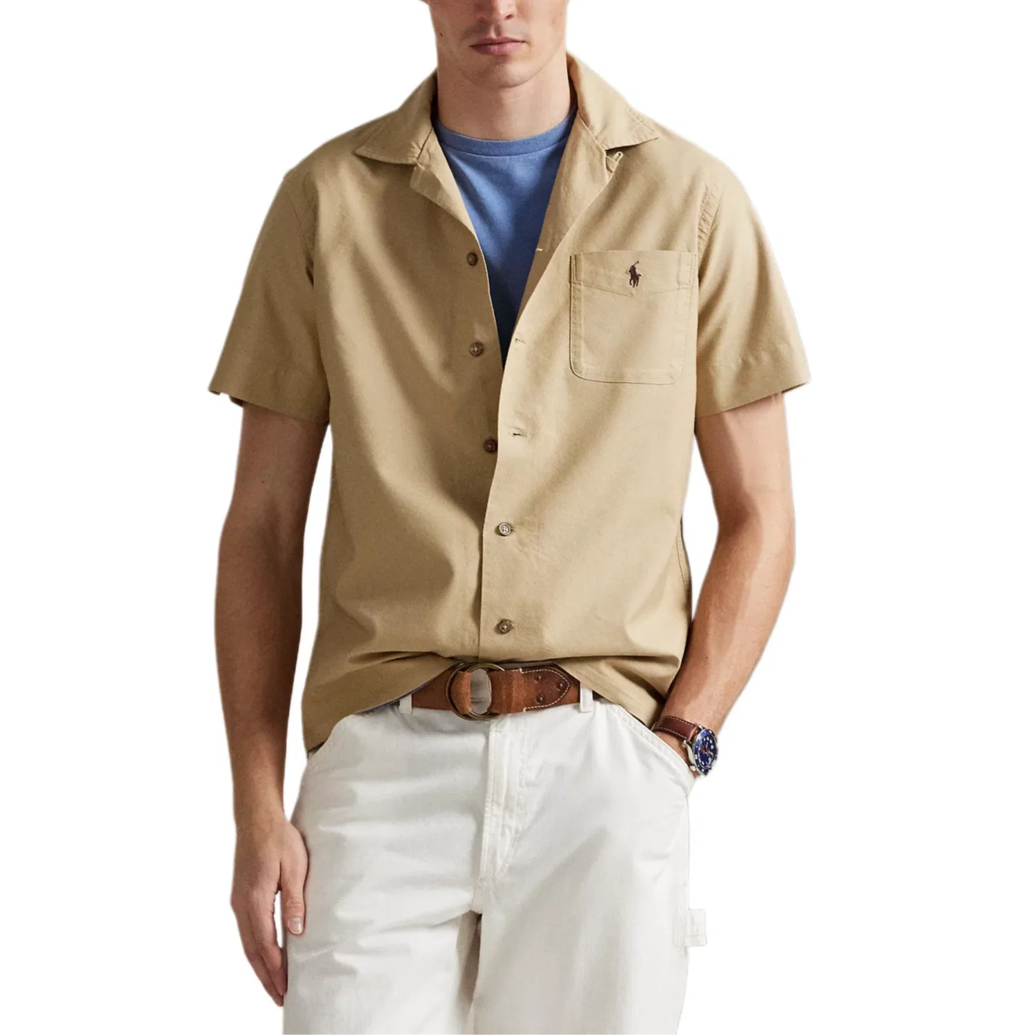 Мужская классическая рубашка Coast Beige Polo Ralph Lauren — фото 2