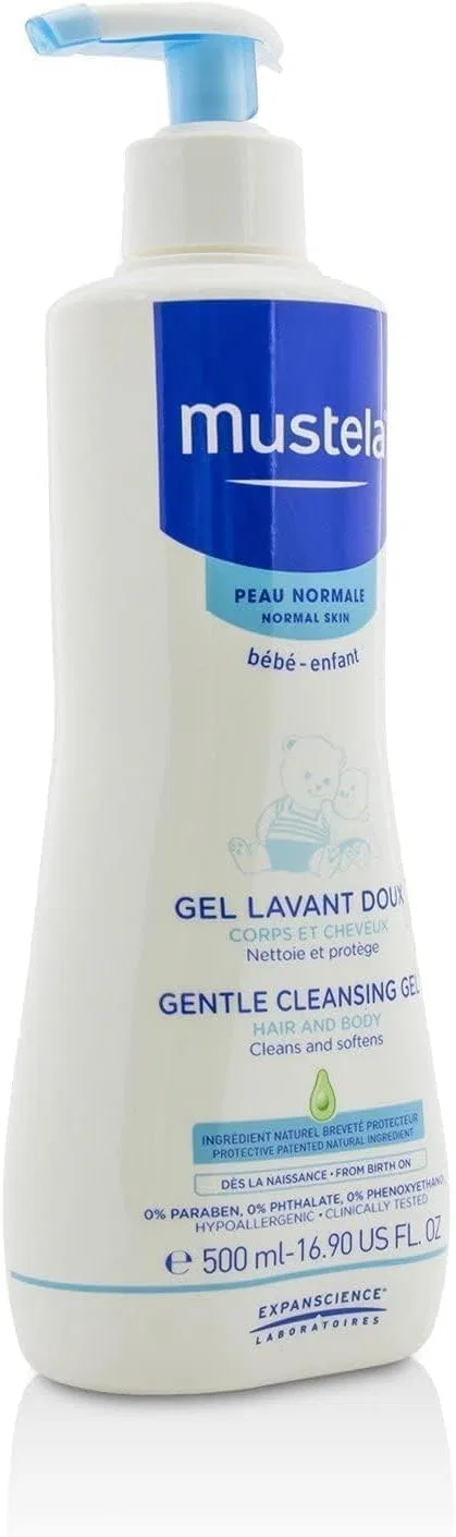 Гель для умывания Mustela — Mustella Gentle Cleansing Gel для волос и тела, 500 мл — фото 3