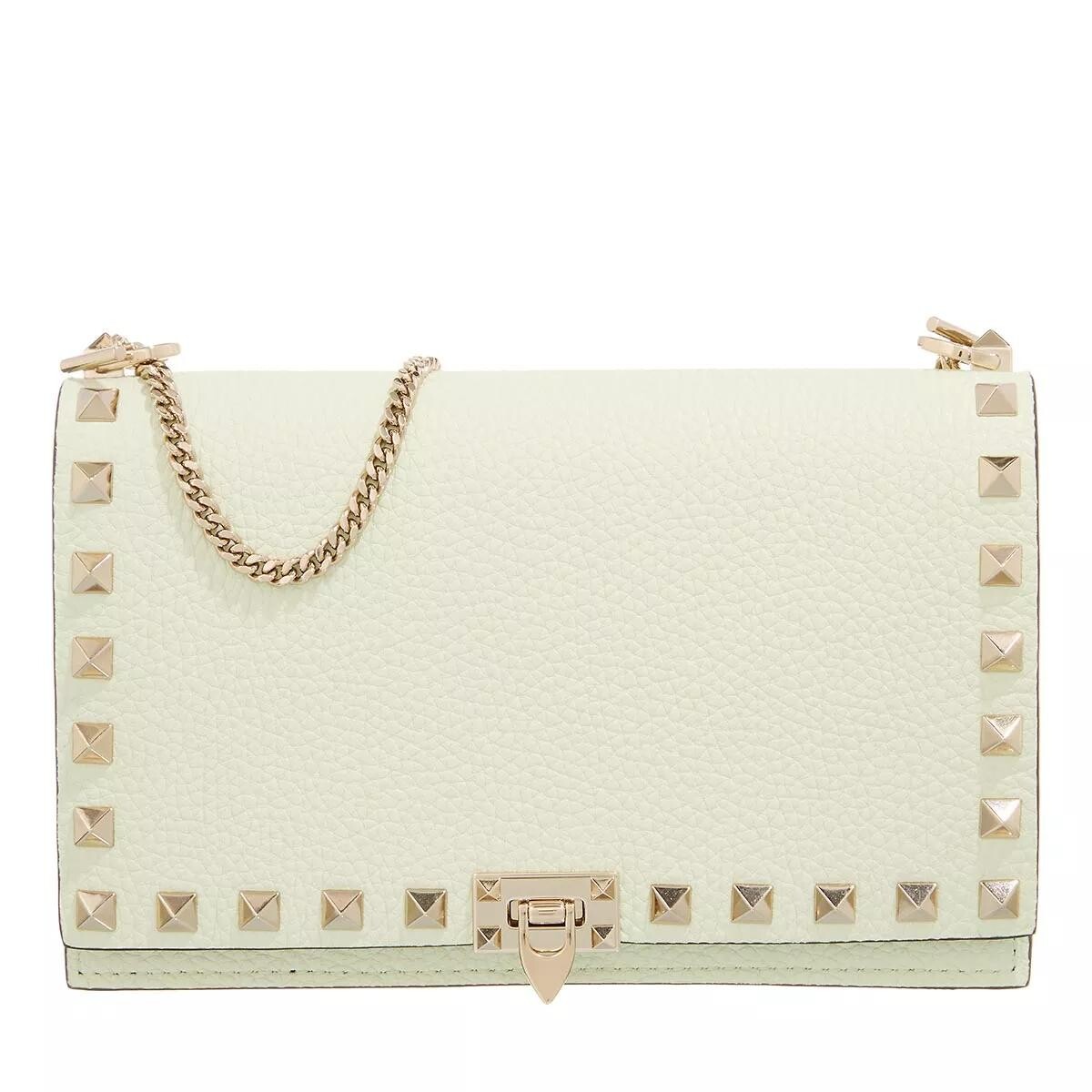 

Мини сумка rockstud с платиновыми заклепками луговой туман Valentino Garavani, зеленый