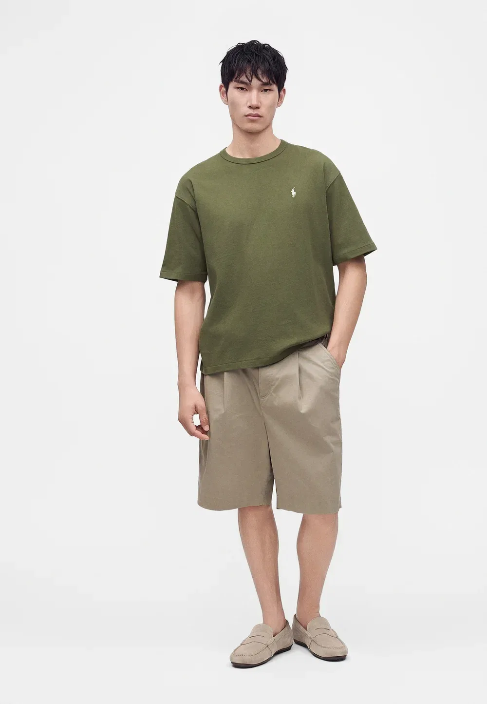 Простая футболка Polo Ralph Lauren, Olive — фото 2