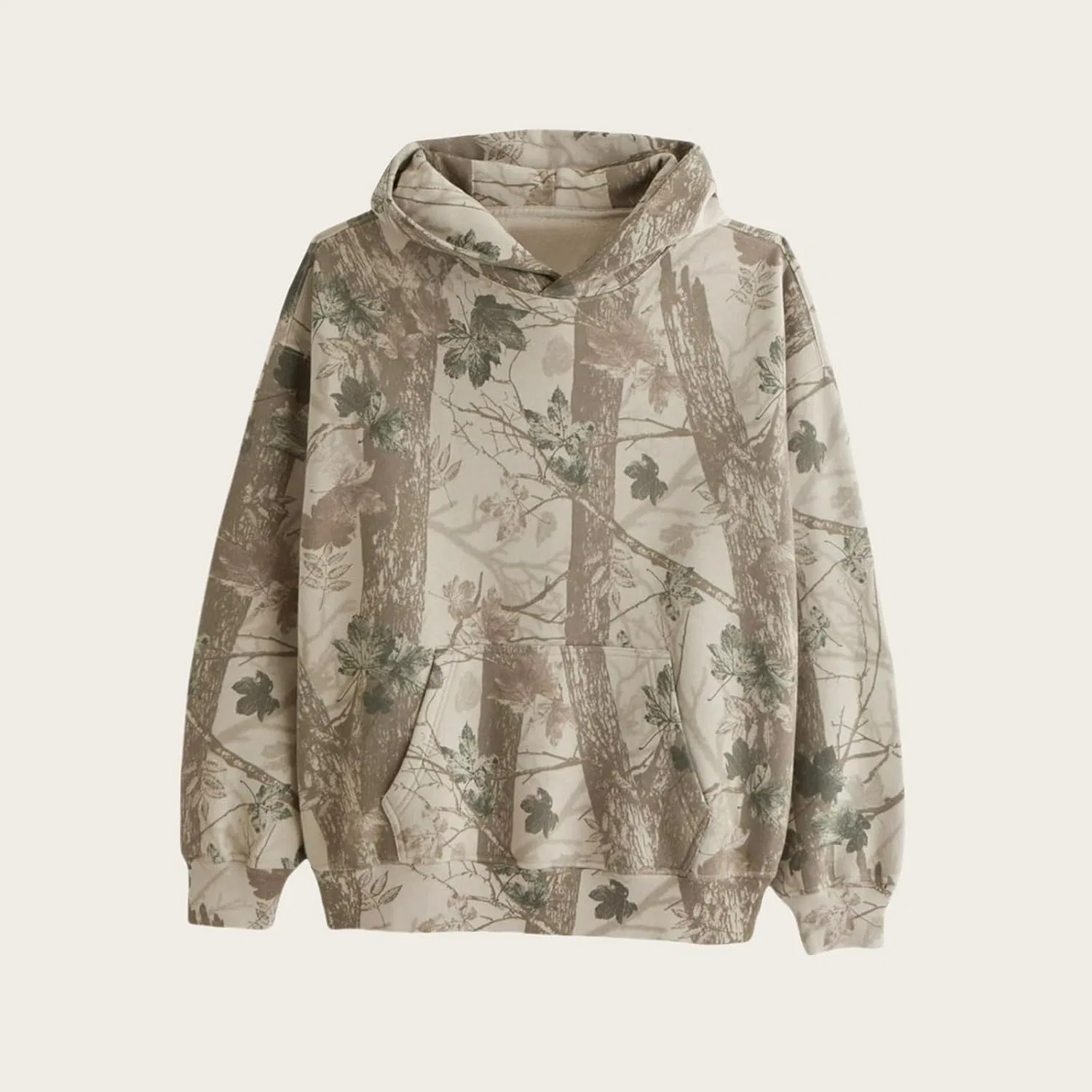 Женский оверсайз худи с капюшоном из флиса, с длинным рукавом, Camo — фото 2