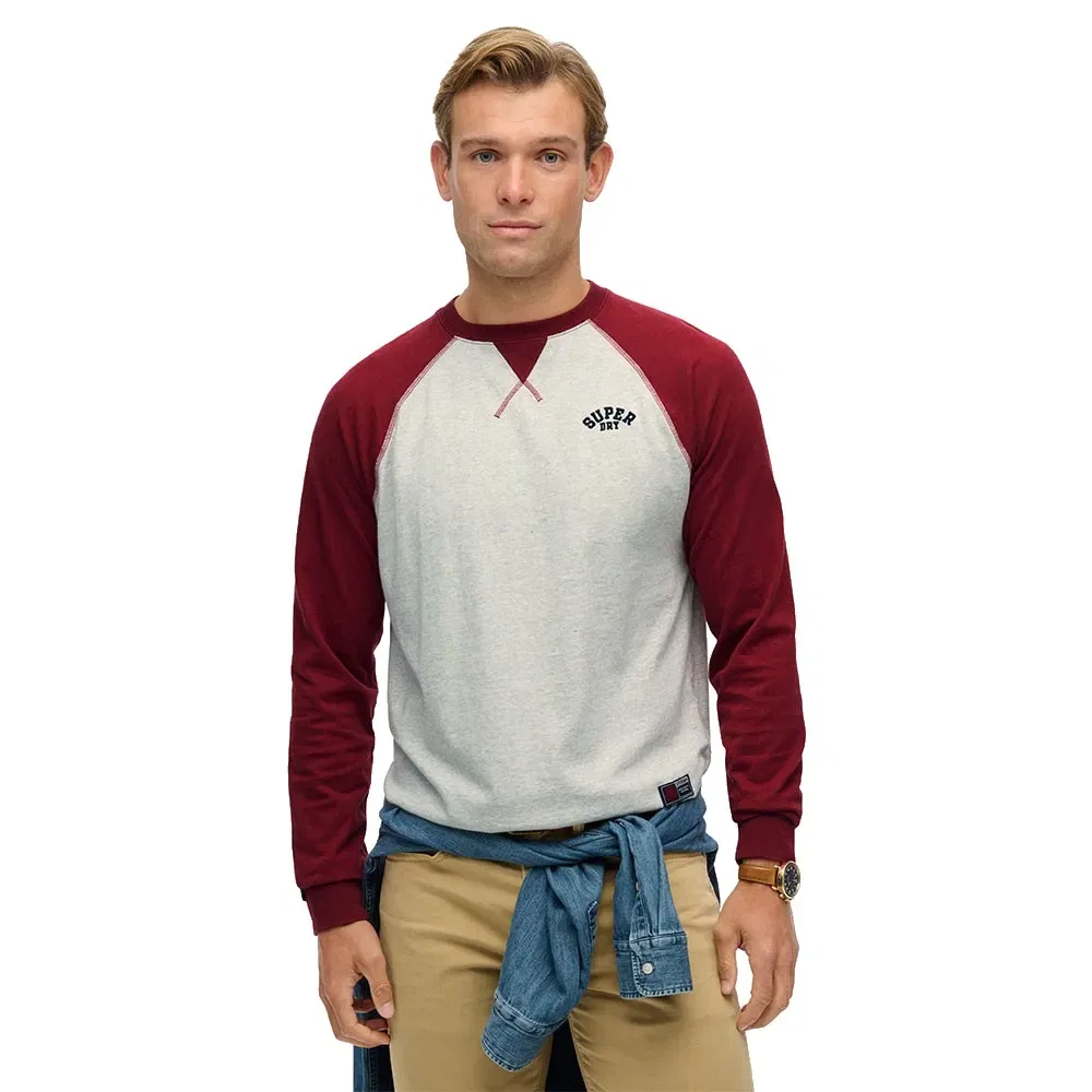 Футболка с длинным рукавом Vintage Athletic Baseball Superdry, красный