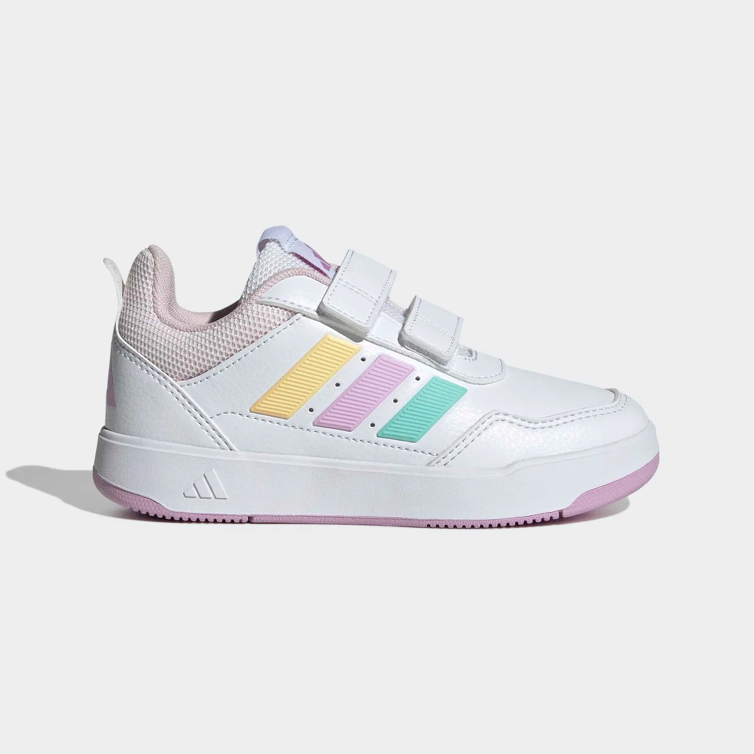 Детские кроссовки с липучками Adidas Sportswear, Cloud White/Bliss Lilac/Clear Pink — фото 2
