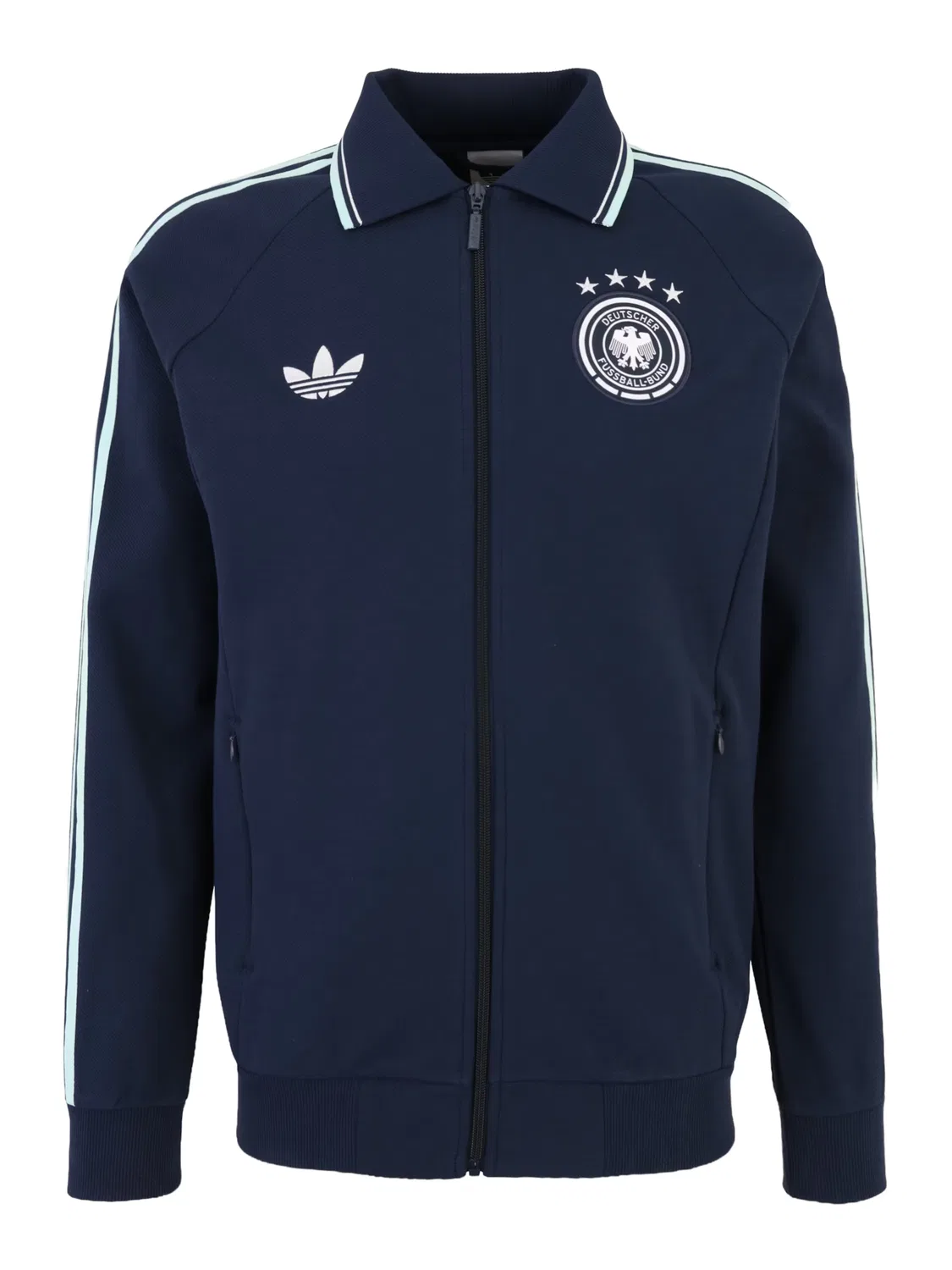 Спортивная толстовка на молнии Adidas Performance DFB темно-синего цвета