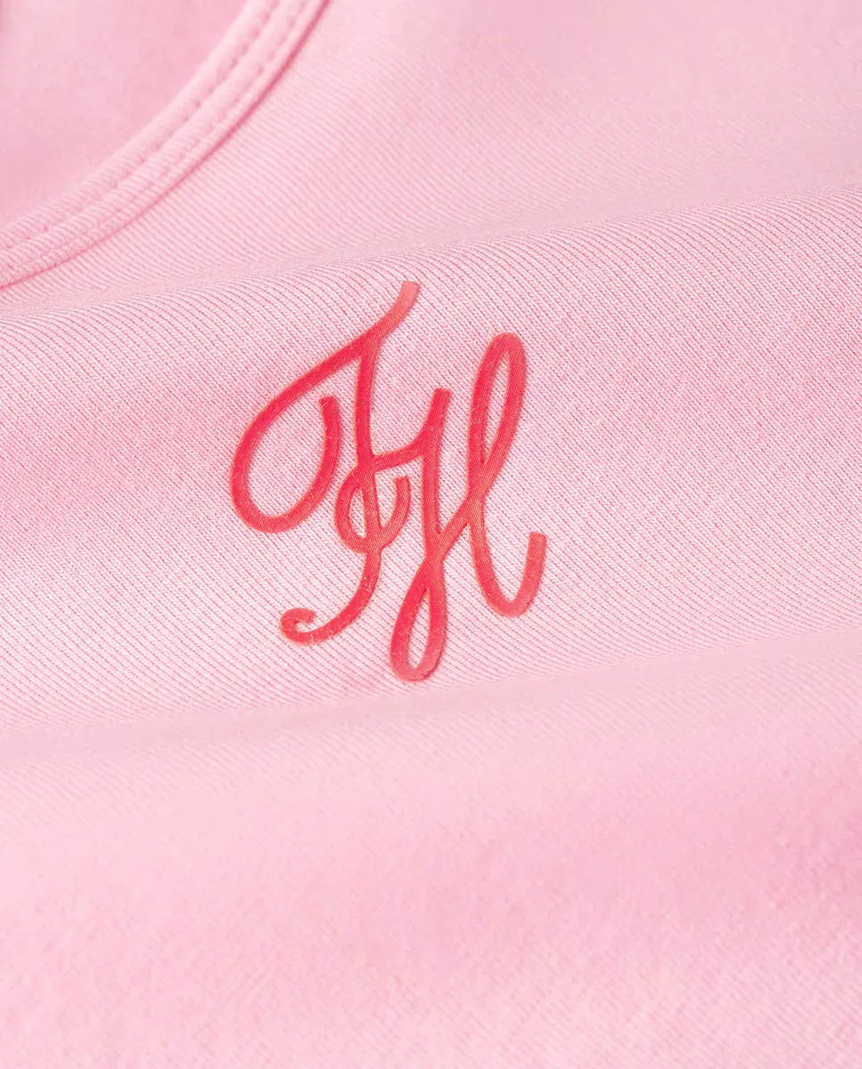 Женская футболка с принтом TH Script Tommy Hilfiger, Rosa — фото 4