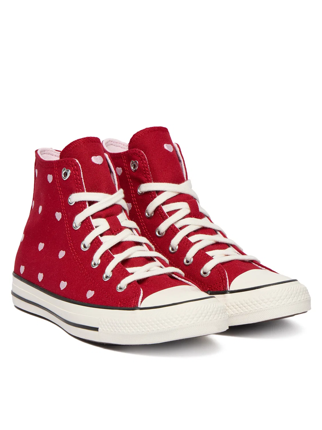 Кроссовки из ткани chuck taylor all star hearts & roses для девочки Chuck Taylor All Star Hearts Roses Converse, красный — фото 2