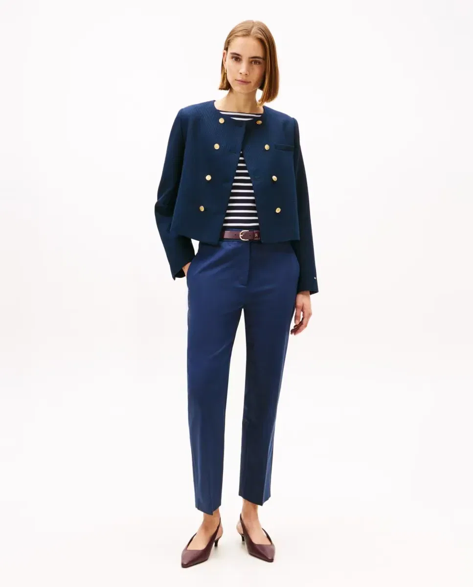Женские прямые брюки чинос из мягкой ткани Tommy Hilfiger, Azul Marino