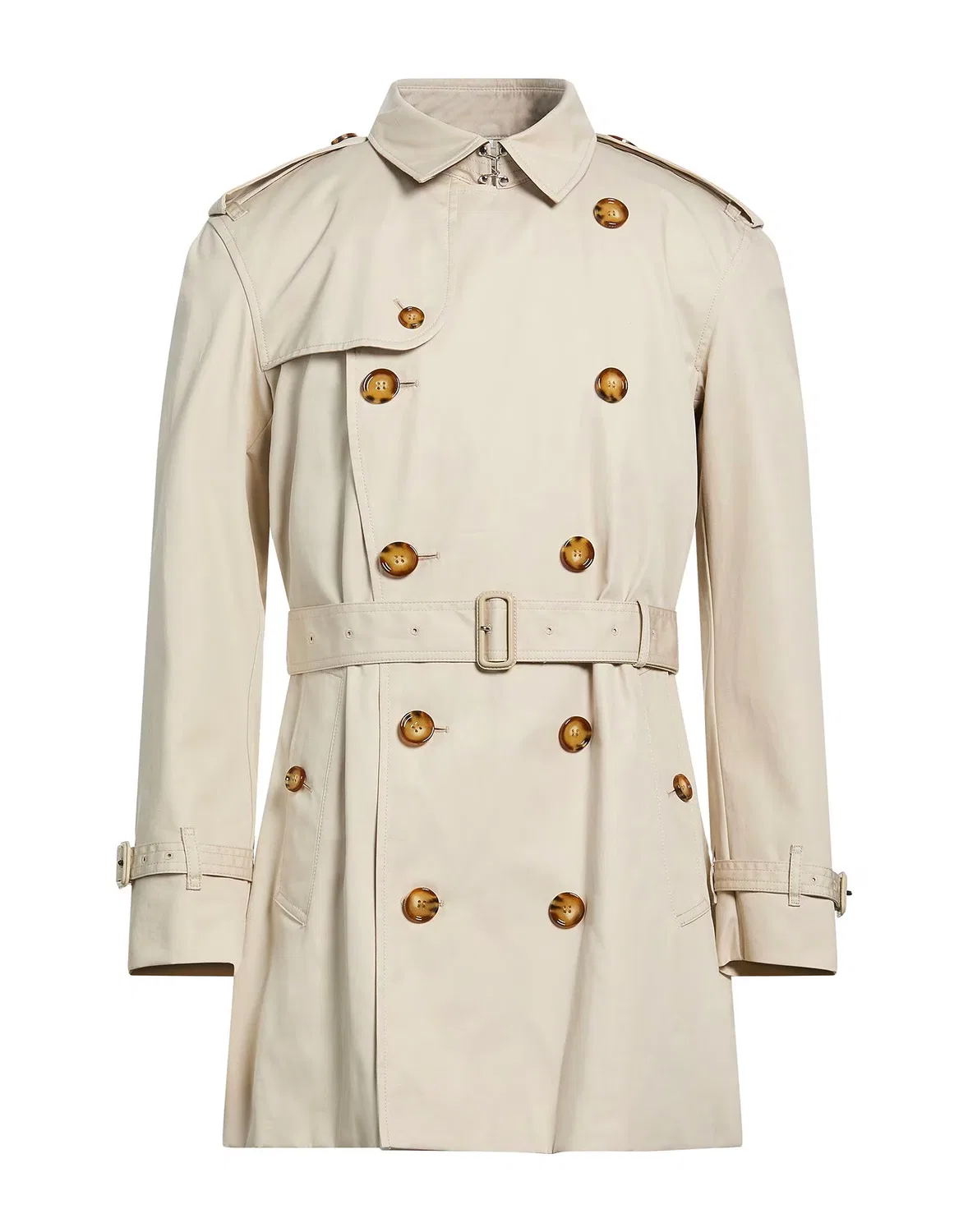 Мужское тренчкот хлопковый с аппликациями Burberry, бежевый