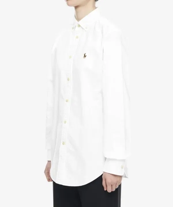 Оксфордская рубашка классического кроя Polo Ralph Lauren, белый — фото 4