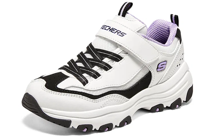 Детские повседневные кроссовки с низким верхом Anti Kick Black White Skechers, Black White — фото 4