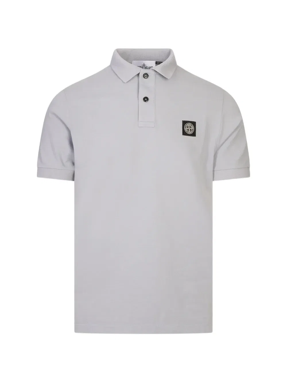 Рубашка-поло с нашивкой с логотипом Stone Island, серый
