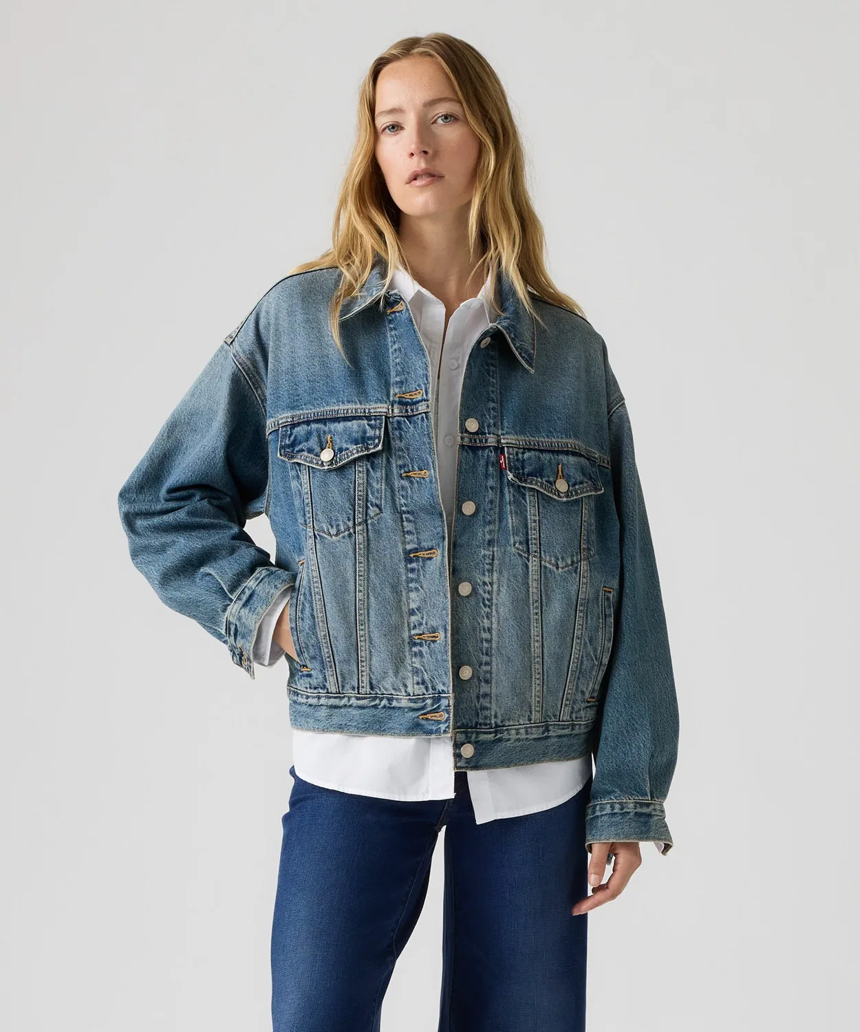 Женский джинсовый жакет с принтом Levi's, Indigo Blue