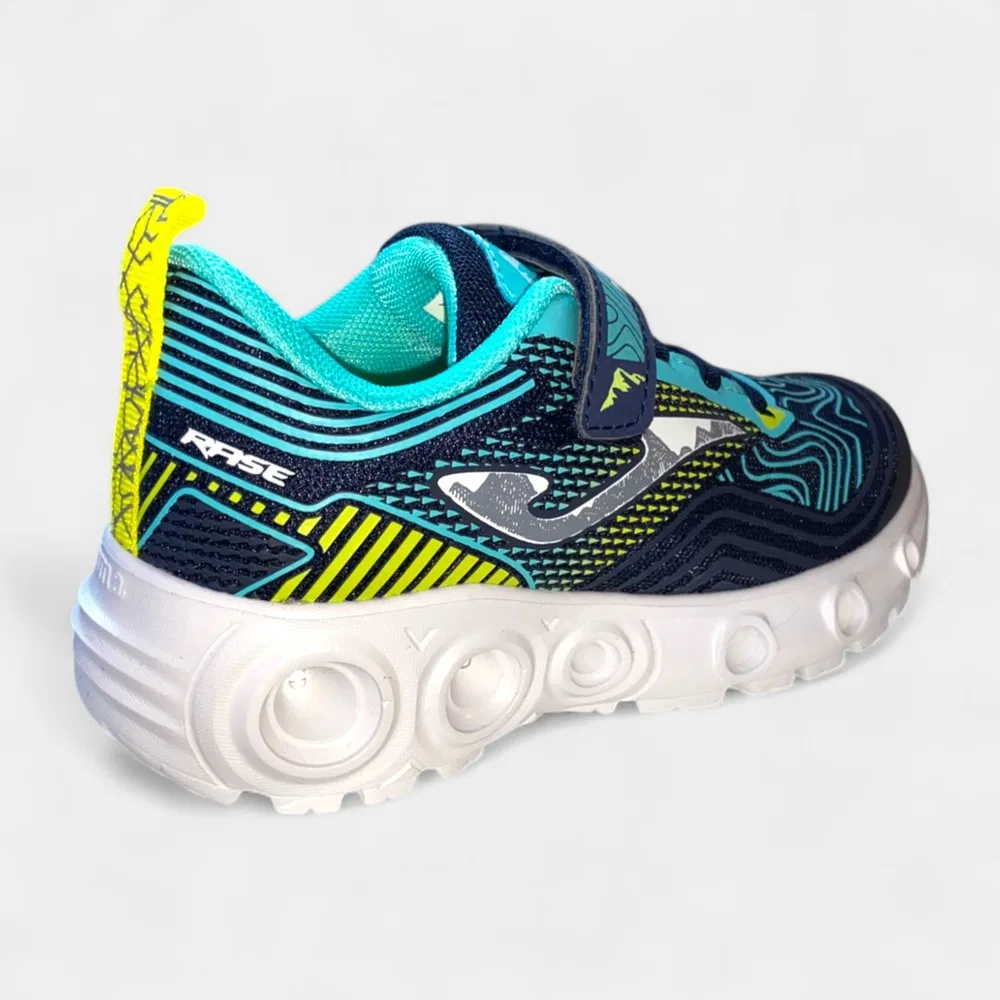Детские спортивные кроссовки с подсветкой Rase Jr 2503, Navy Turquoise Joma — фото 3