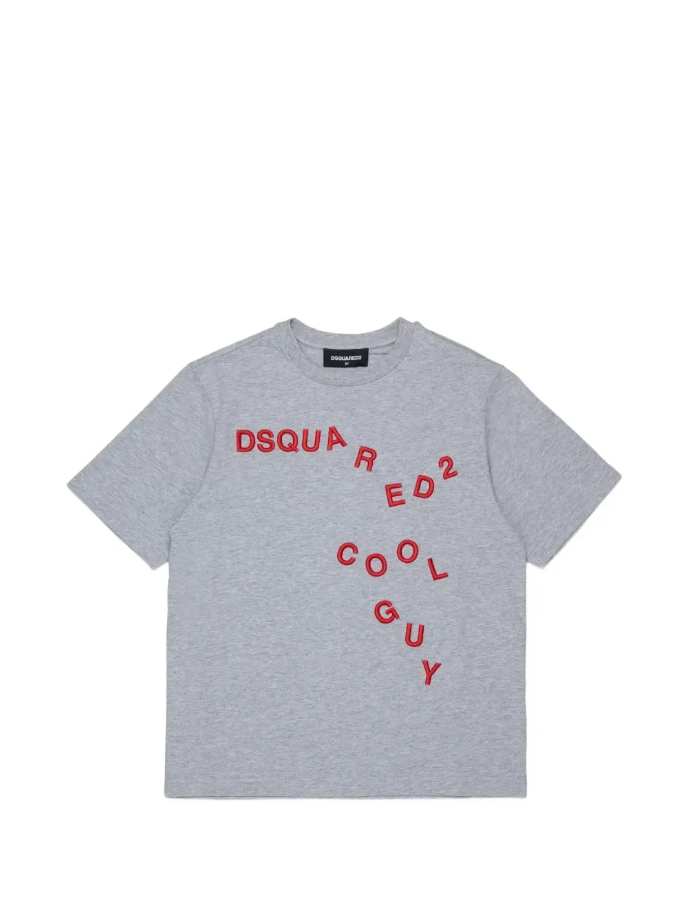 Футболка с вышитым логотипом Dsquared2 Kids, серый