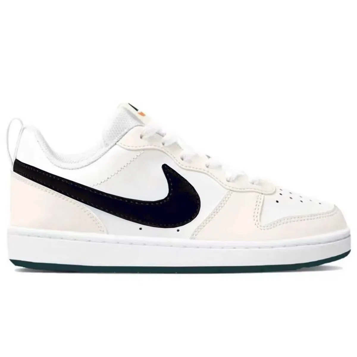 Детские кроссовки для скейтбординга с принтом кошачьих лап Nike Court Borough 2, Beige — фото 4