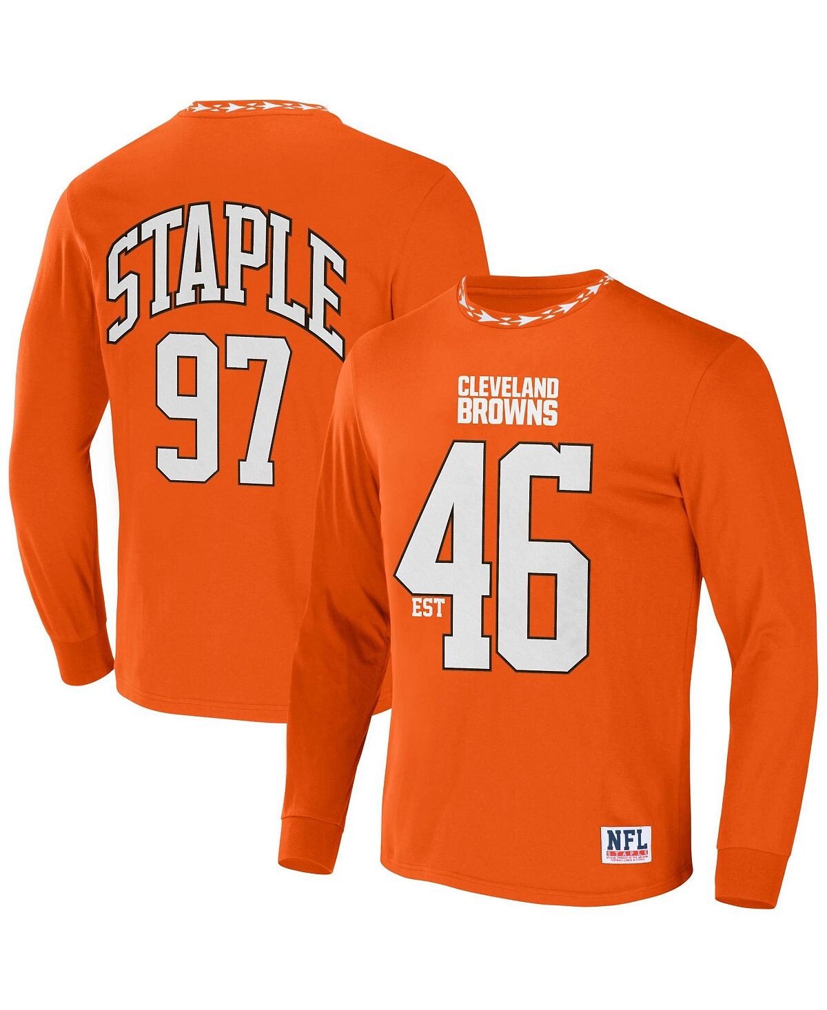 

Мужская футболка nfl x staple orange cleveland browns core с длинным рукавом в стиле джерси NFL Properties