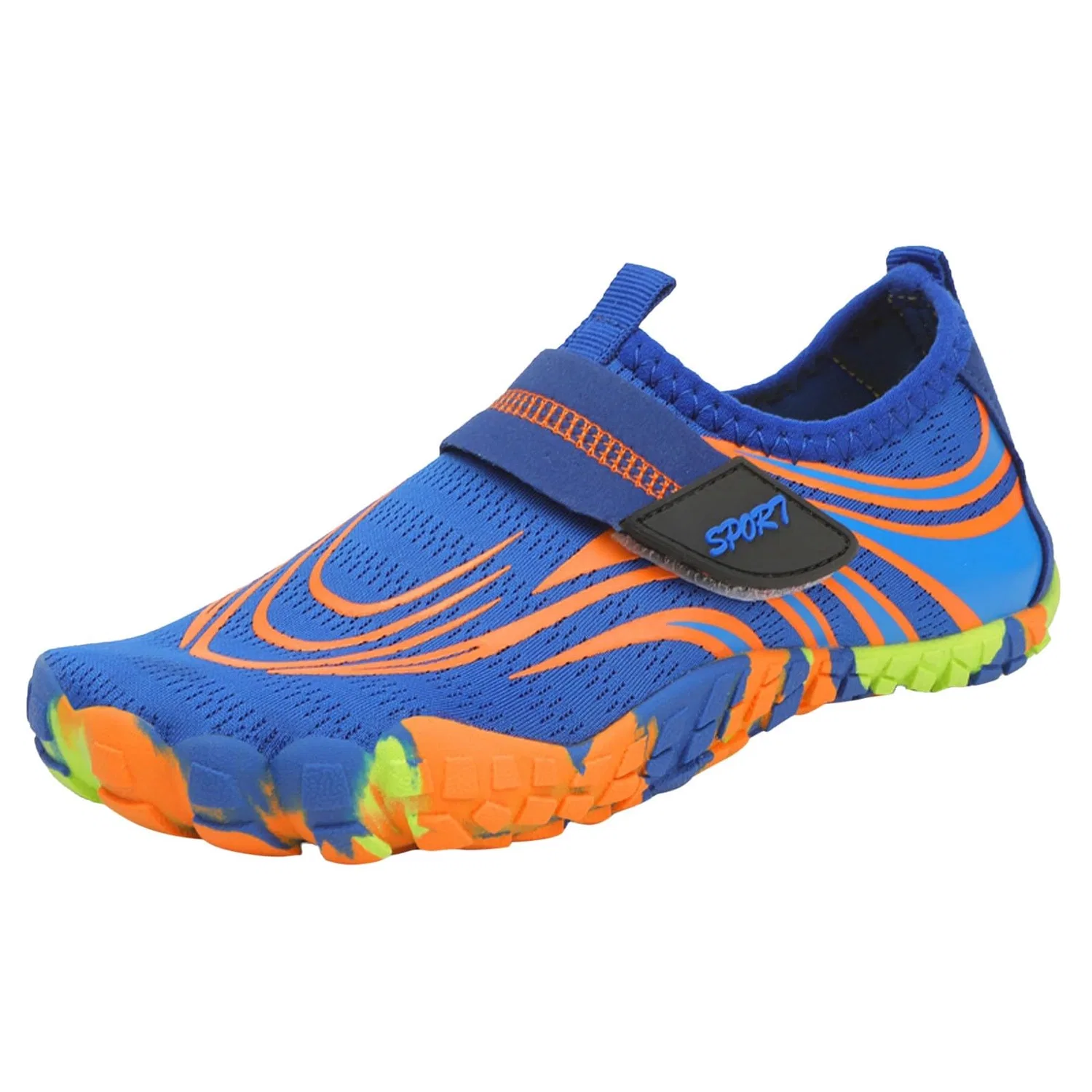 Детские кроссовки для мальчиков с принтом Pianta Larga Scarpe Barefoot Scarpe Bambini Palestra Bambina 28 34 Bambino con Elastico Sandali da Ginnastica Ragazza per Antiscivolo Estive Sneakers Tela 25 Scoglio Acqua 24 Il Mare Occhio di Bue, Blu — фото 4