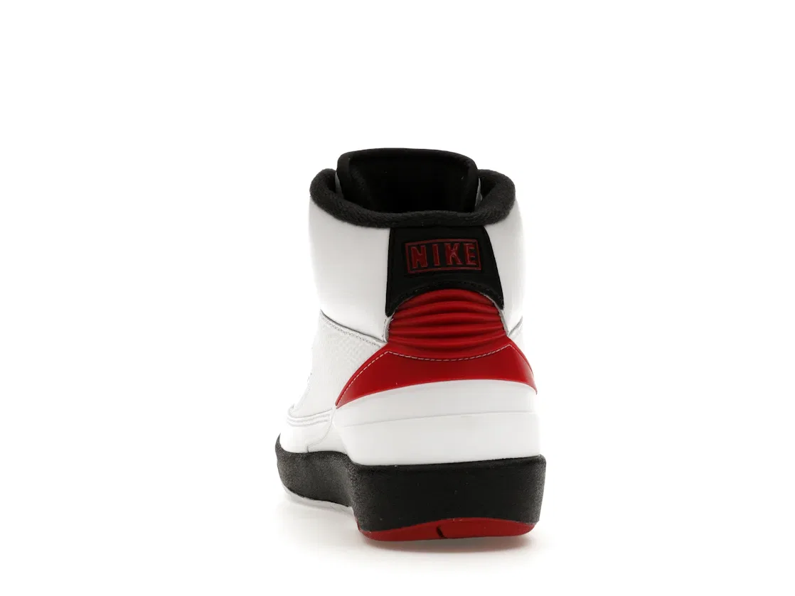 Детские кроссовки для мальчиков с принтом Jordan 2 Retro OG Jordan, White/Varsity Red/Black — фото 4