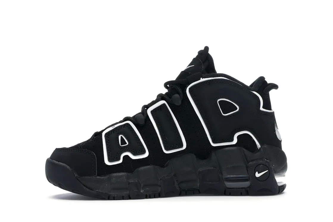Детские кроссовки Lifestyle с принтом Nike Air More Uptempo Nike, Black/White — фото 3