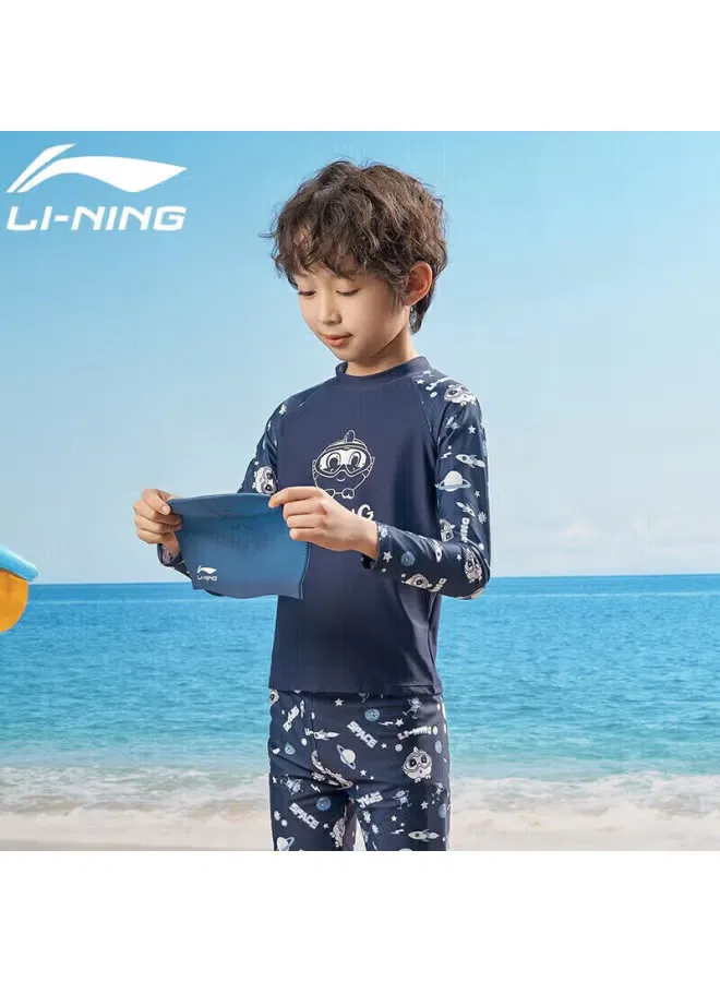 Купальный комплект с длинным рукавом для серфинга Li-Ning, синий — фото 3