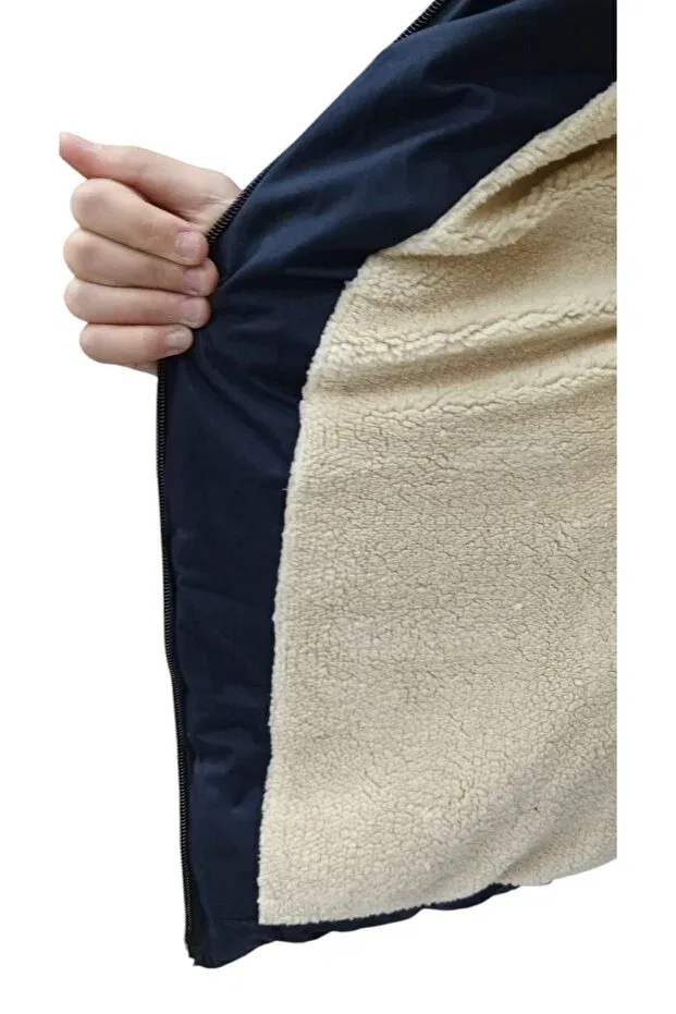 Детское пальто для мальчиков с длинным рукавом Irem Çocuk Giyim, Navy Blue — фото 4
