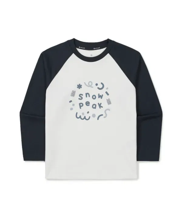 Футболка с реглан-рукавом, детская, Snowpeak Apparel Kids, темно-синий — фото 2