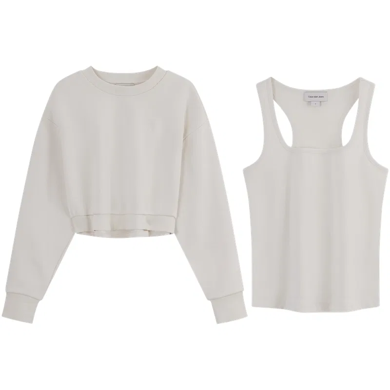 Женский комплект из свитшота и брюк Calvin Klein, Ivory