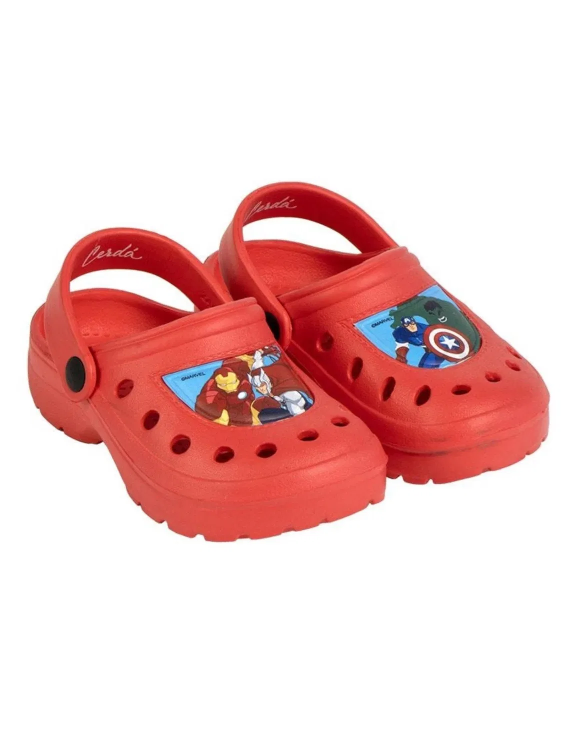 Пляжные туфли Disney Мстители красного цвета