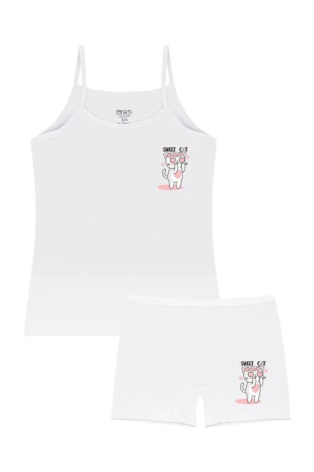 Детский комплект нижнего белья для девочек хлопковый Öts, White