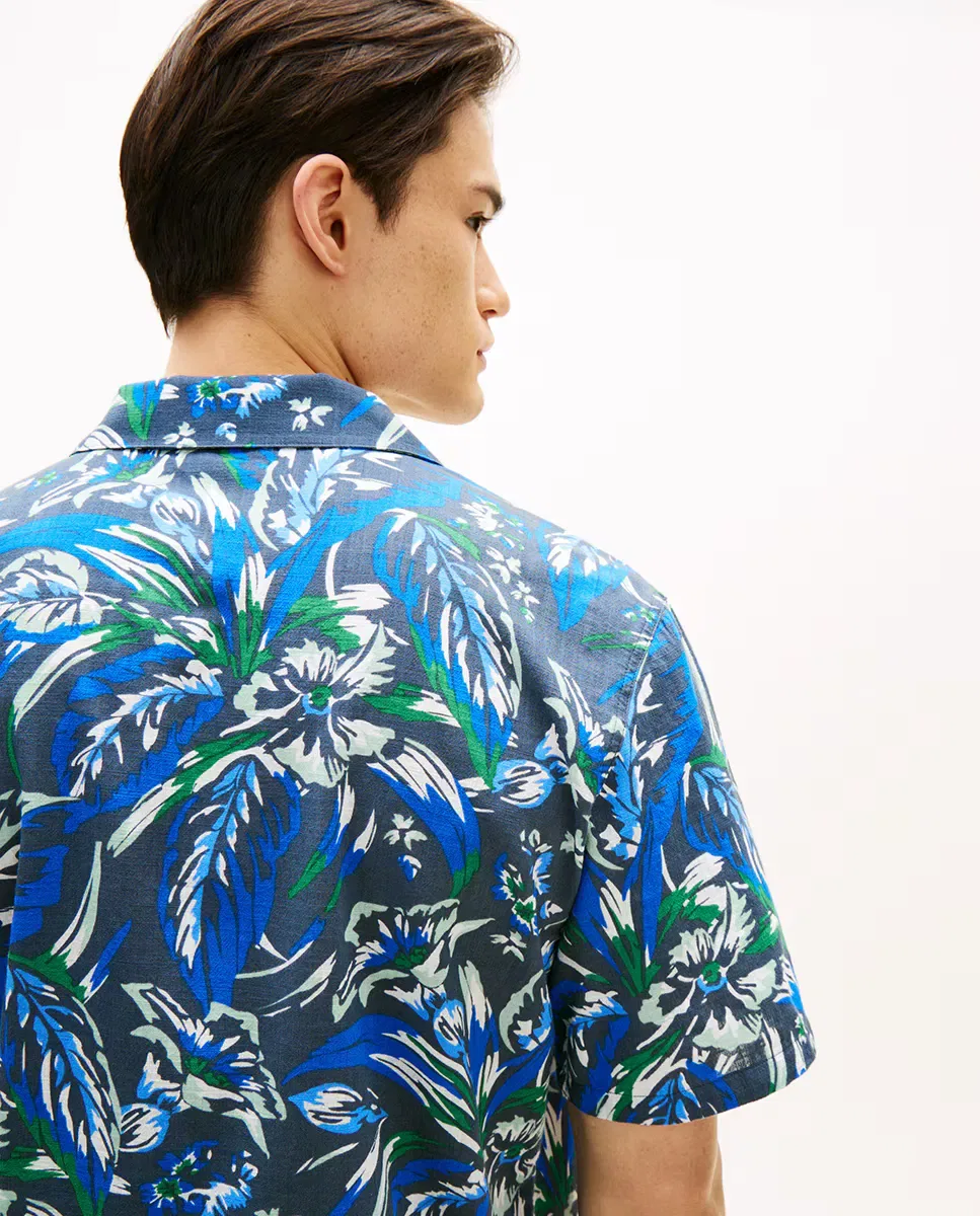 Мужская рубашка с коротким рукавом с принтом Tropical Tommy Hilfiger, Multicolor — фото 3