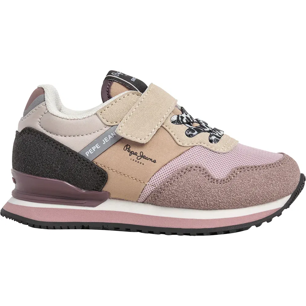 Детские кроссовки для девочек с ремешком Pepe jeans London Fame Slip-On Trainers, Pink