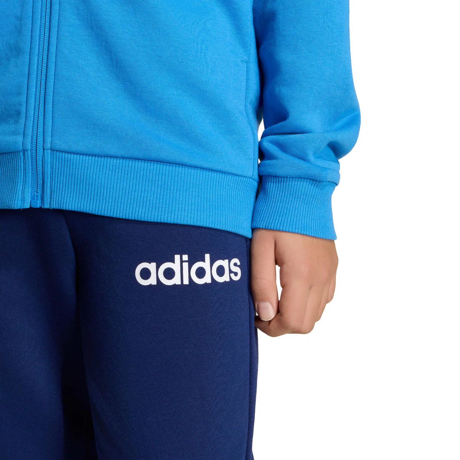 Детский спортивный костюм J LIN FT Tracksuit Adidas, Konigsblau Weiss Navyblau — фото 3