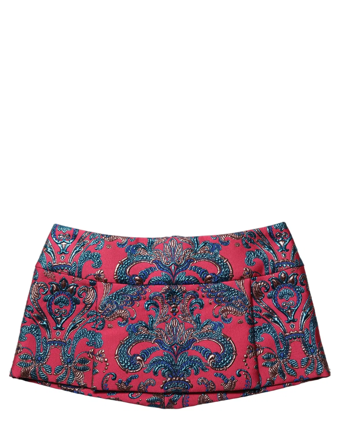 Женская мини-юбка с цветочным жаккардовым узором Mid Waist Mini Dolce & Gabbana, Multicolor