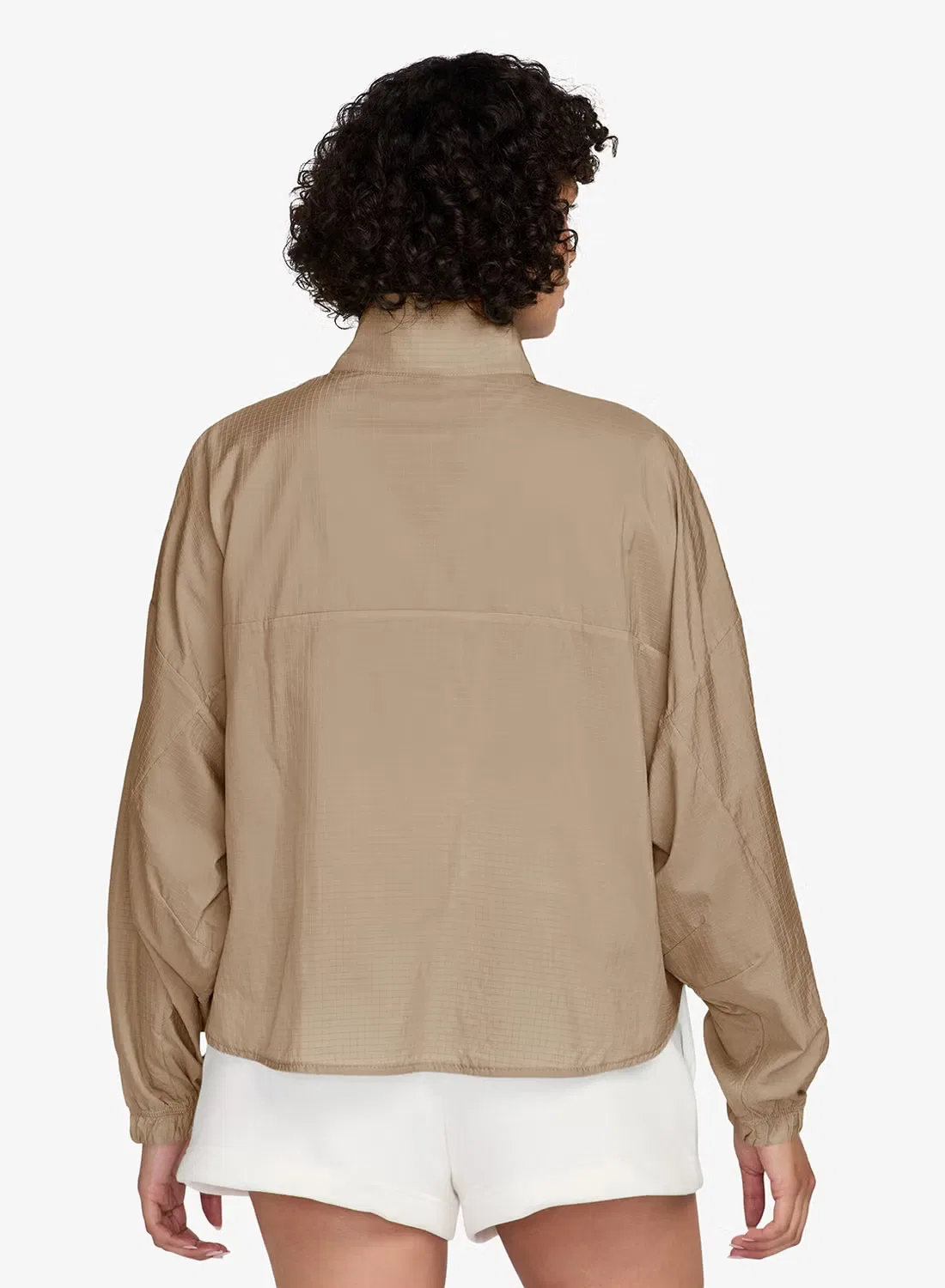 Куртка ветровка с капюшоном Nike NSW Ripstop Windrunner, бежевый — фото 2