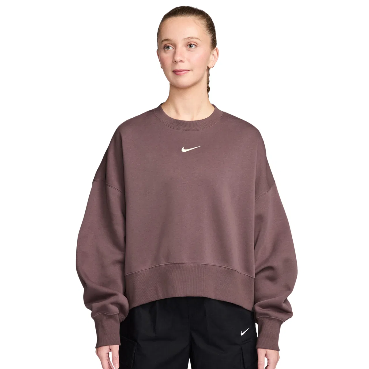 Женская толстовка Nike NSW Style Fleece Crew, цвет Tattoo/Sail