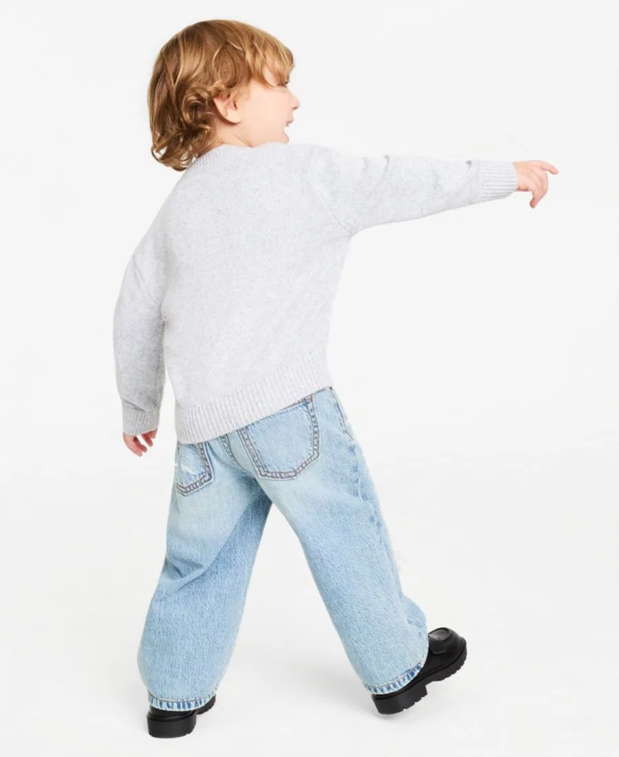 Детский свитер с вышитым лосем abercrombie kids, High Rise — фото 2