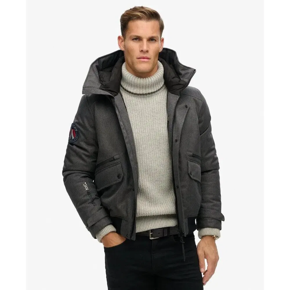Мужская куртка-бомбер с принтом City Tweed Superdry, Grau — фото 4